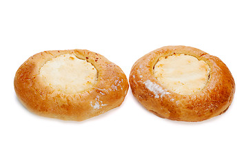 Image showing Fresh buns muffins with cheese for breakfast 