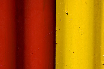 Image showing abstract colored red and yellow iron metal