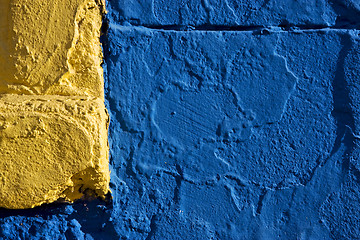 Image showing colored wall yellow and blue in la boca