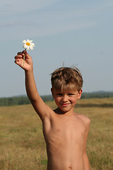 Image showing Child and flower