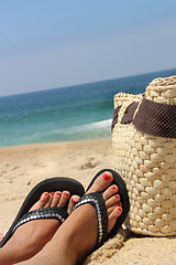 Image showing Relaxation on the beach 