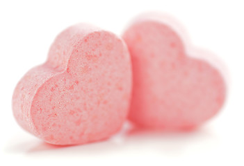 Image showing Hearts shaped Sugar Pills.