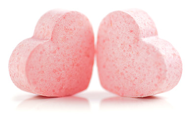 Image showing Hearts shaped Sugar Pills.