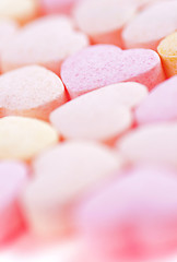 Image showing Hearts shaped Sugar Pills.
