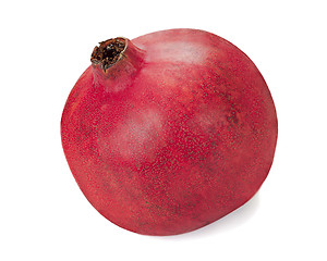 Image showing pomegranate fruit closeup isolated on white background