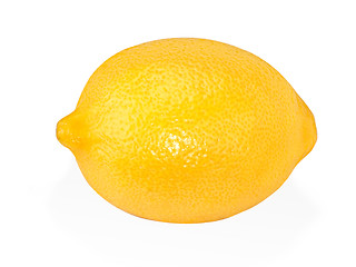 Image showing yellow ripe lemon isolated on a white background