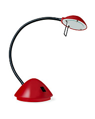 Image showing red table lamp isolated on a white background