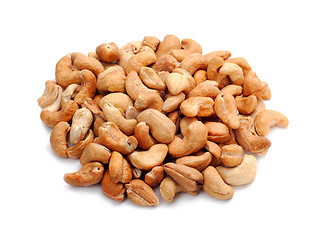 Image showing Cashew nuts isolated on white background 