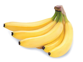 Image showing bunch of bananas isolated on white background 