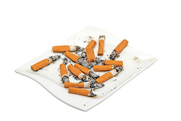 Image showing cigarettes on a dish