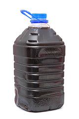 Image showing red wine in plastic container