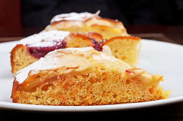 Image showing pie with apple, pear and plum