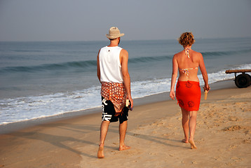 Image showing Morning walk, Goa, India