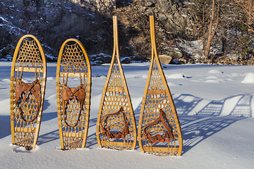 Image showing vintage snowshoes