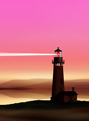 Image showing lighthouse near Atlantic seaboard