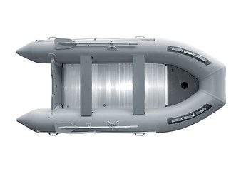Image showing inflatable boat with path