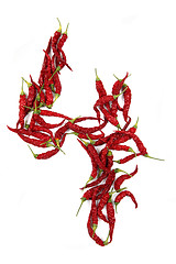 Image showing 4 - number from red chili