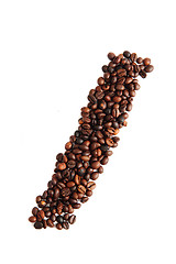 Image showing / - sign from coffee beans