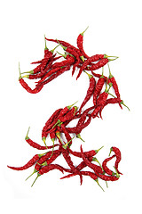 Image showing 2 - number from red chili