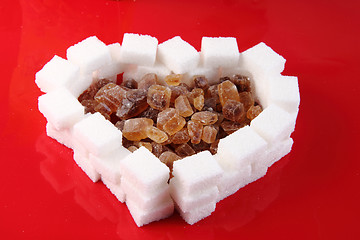 Image showing valentine heart from the sugar