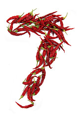 Image showing 7 - number from red chili