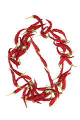 Image showing 0 - number from red chili