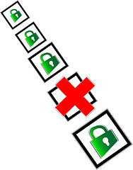 Image showing Check box with red and green check mark