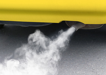 Image showing pollution of environment from a car