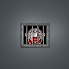 Image showing clown prisoner