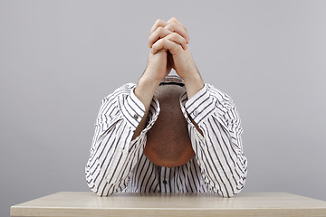 Image showing Man at desk