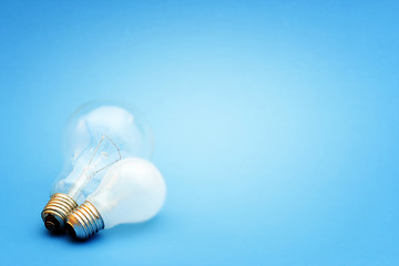 Image showing Background with lit lightbulb