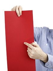 Image showing Hand holdong a paper.