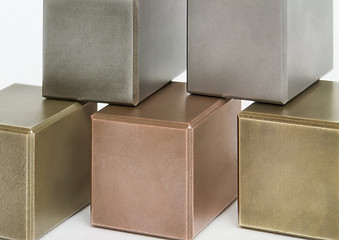 Image showing metallic cubes