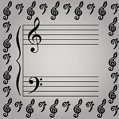 Image showing Vector Illustration of a musical stave