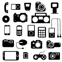 Image showing Icon  with  electronic gadgets. Vector illustration.