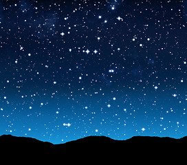 Image showing starry sky at night