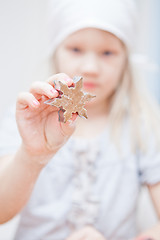 Image showing Star shaped piece of gingerbread dough