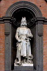 Image showing  statue of a warrior  in  naples
