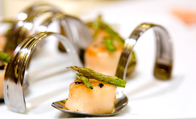 Image showing Winter Truffle Larded Diver Scallop