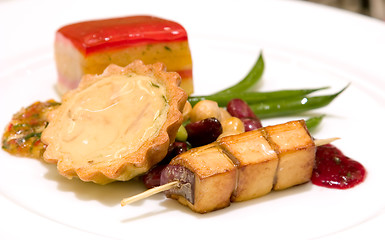 Image showing Layered Polenta and Grilled Bell Pepper Cake