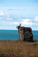 Image showing bike on the rock