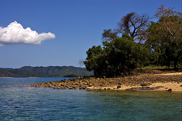 Image showing cloudy  lagoon and coastline in madagascar