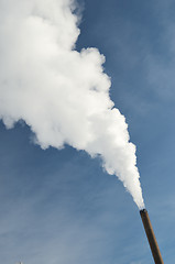 Image showing steam from stack in winter 