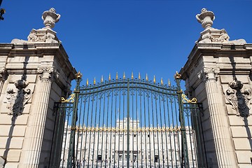 Image showing Madrid Royal Palace gate