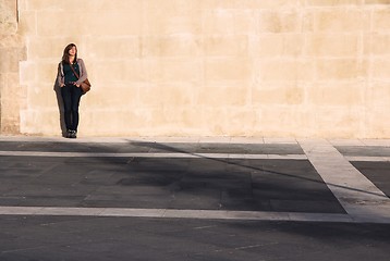 Image showing Woman enjoys sun