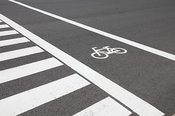 Image showing Cycling lane in Japan