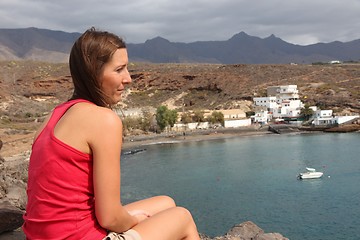 Image showing Female traveler in Tenerife