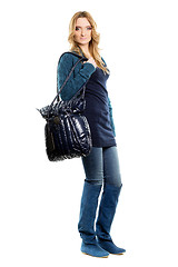 Image showing Young woman in a jeans