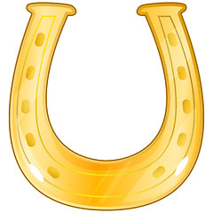 Image showing Vector golden horseshoe