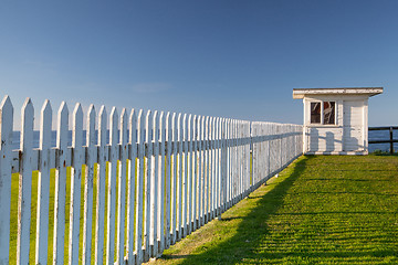 Image showing White beach hut